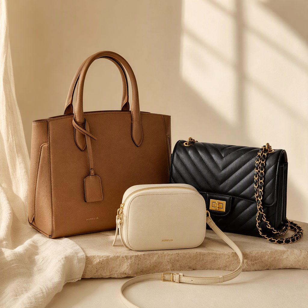 Collection of women's handbags